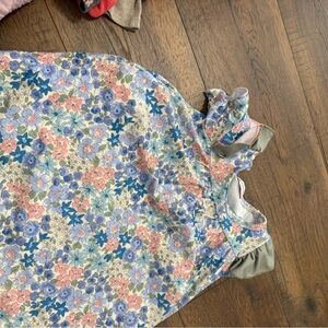 SD Collection Floral Kids Dress - Blue and Pink